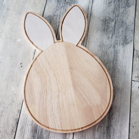 Wooden Rabbit Bunny Serve Board - Picture 1 of 3